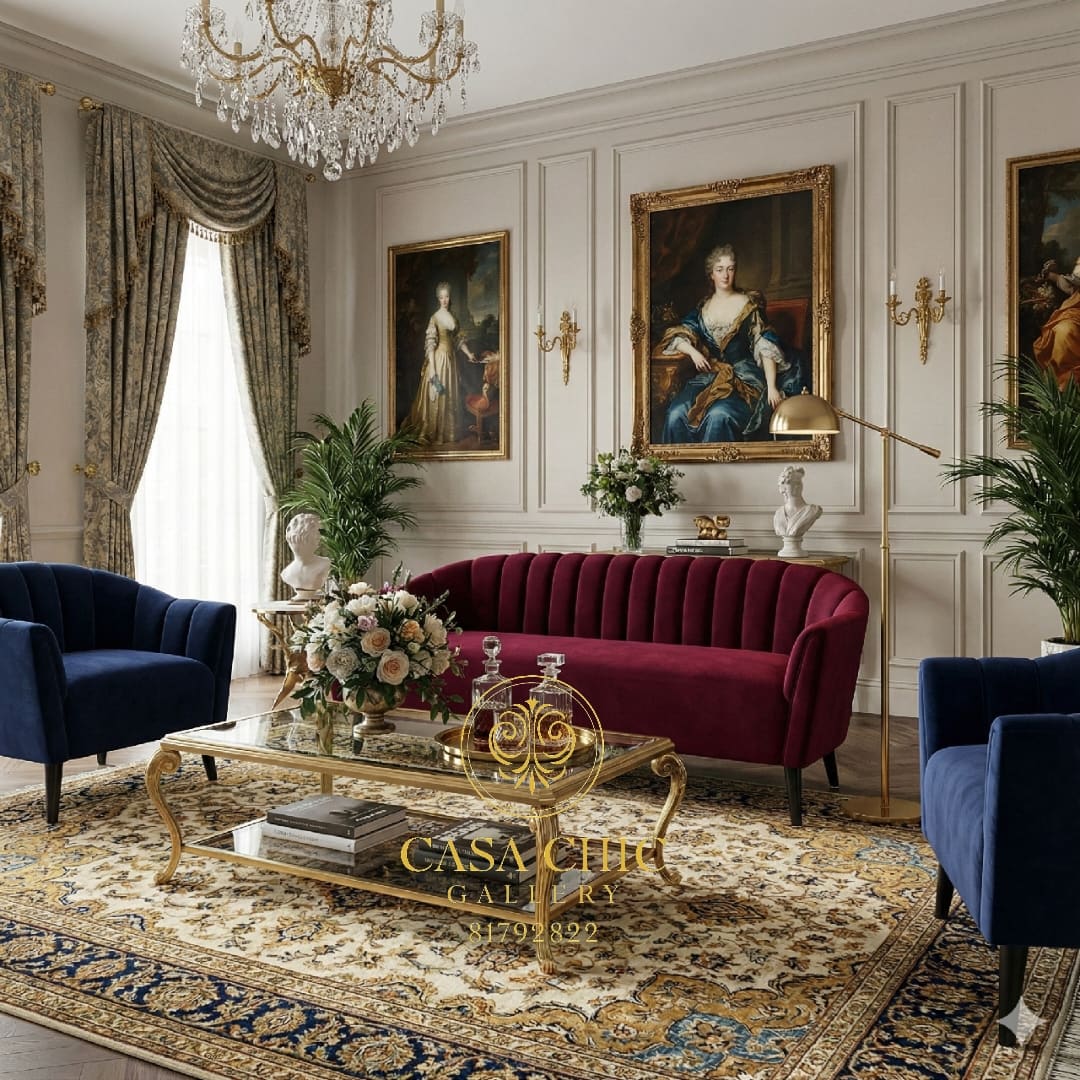 جناح التاج الكوبالتي — غرفة نوم فاخرة لبنان | Casa Chic Gallery